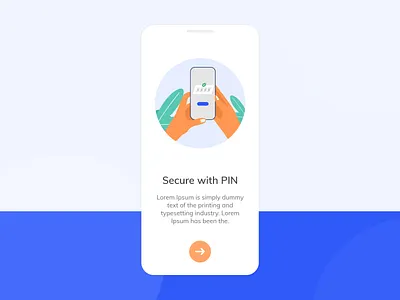Secure with PIN and Enter OTP illustration for Sale app illustration illustrations onboarding onboarding screen pin
