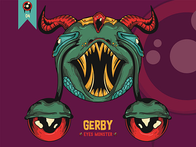 Gerby - Eyes Monster Edition art artist artsy artwork artworkforsale character design characterdesign design art digitalart doodle eyes graphic design illustration monster popart samurai vector vector illustration