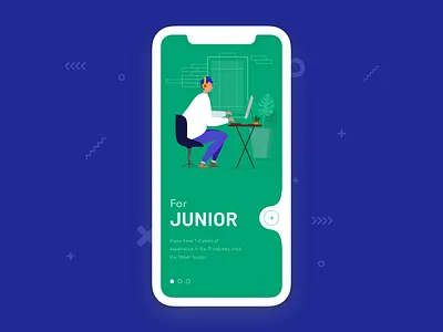 Find work | Onboarding concept app button character clean clean ui find flat illustration illustration illustration art illustrator junior middle ui ui design uiux ux ux design vector vector art work