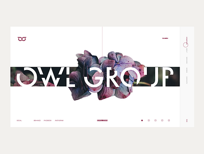 OwlGroup Homepage branding design dribbble flowers homepage logo ui uidesign website website design