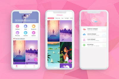 pink app design icon ui