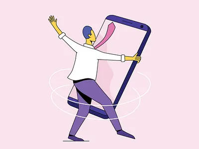 Friday feeling dancing dancing man friday illustration illustration art smartphone vector weekend