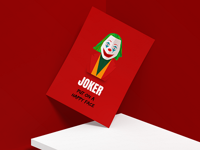 Joker adobe design flat flatdesign illustration illustrator joker joker movie minimal poster art poster design