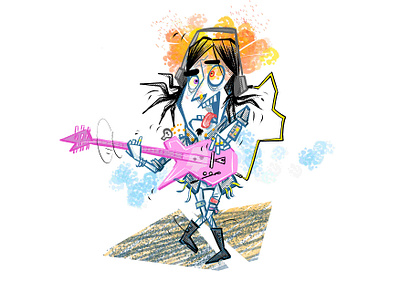 rockandroll characterdesign clipstudio freelance illustration