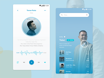 Exploration - Music Player App brand design branding clean design clean ui design mobile music music app music player musician ui ui ux uidesign uiux ux ux design