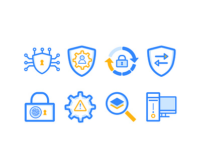 Security icon set flat icon icons illustration interface line icon security ui design vector web design
