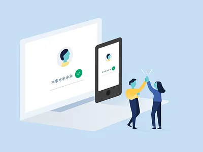 Some things are just Better2Gether. 2fa cybersecurity design illustration vector