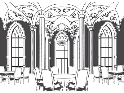 Banquet room banquet hall banquette black white drawing feast graphics icon illustration marriage monochromatic monochrome nuptial nuptials pictogram pictograph vector wedding