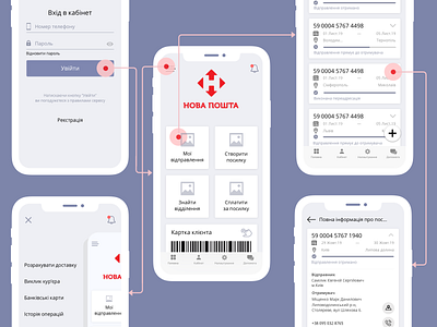 Delivery service iOS App redesign app app design delivery service design process ios mobile app novaposhta ui ui design user experience user flow user research ux wireframe