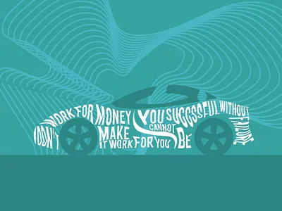 typography car 01 design illustration typography vector