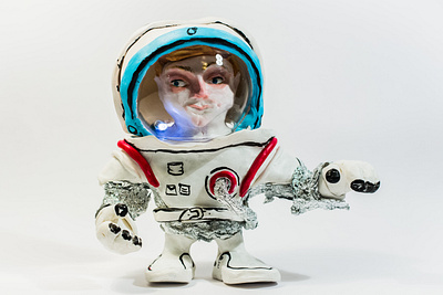 Cosmonaut from Girl and a space dog character design childrens book illustration illustration art photography sci fi sculpture