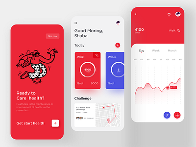 Fitness Activity Tracker App 2019 trend app app design dashboard fitness app fitness club habit tracker health app minimalist product design ui uidesigner uiux user interface design ux visual design workout app