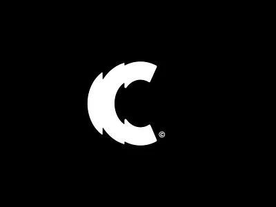 Film brand Logomark c letter character creative customtype design experiment logomark logos type