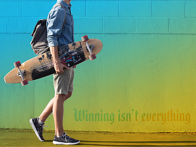 Skateboard - Winning isn't everything design graphic design graphics illustration sports wallpaper design