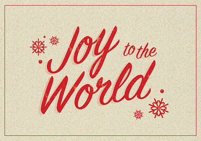 Joy to the World Card card christmas dribbble graphic design grunge happy holidays illustrator layout print design red screenprint texture typeface typography vector vintage