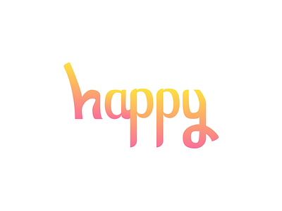 happy-typeface branding design designs gradient graphicdesign happy illustration kovalev logo nicholas typography vector