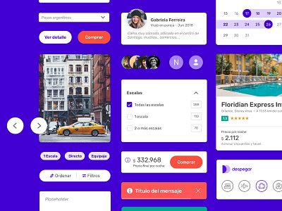 UX UI Rebranding / Sistema de interfaz app brand despegar flight hotel mobile sketch travel ui ui kit ux visual