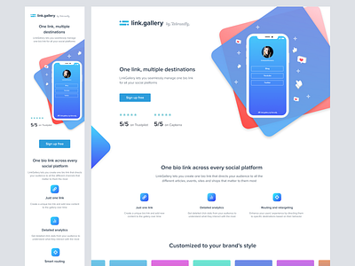 Link Gallery 🖼 app landing page marketing