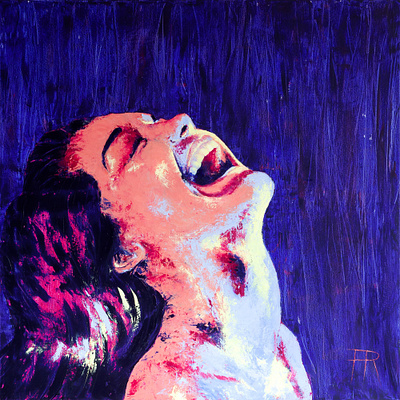 Romy Schneider oil paint