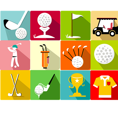 Icon design for golf academy as a fun project. adobe illustrator adobe illustrator cc design golf graphic design icon icon design modern design play