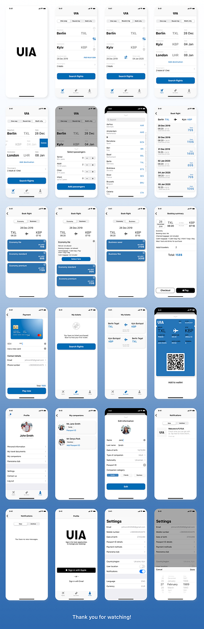 Flight app UIA concept design design flight app minimalistic mobile app mobile app design redesign sketchapp ui ux