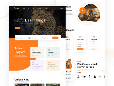 Zootopia Web UI animal beautiful bread coloful creative design logo minimal ui ux web website