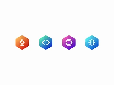 Cobiro Department Icons ai blue branding company creative design gradient icon icons illustration logo orange purple