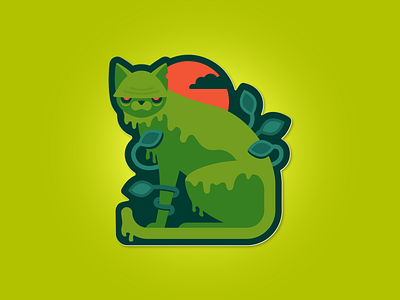 Swamp Cat cat illustration sticker swamp swamp thing