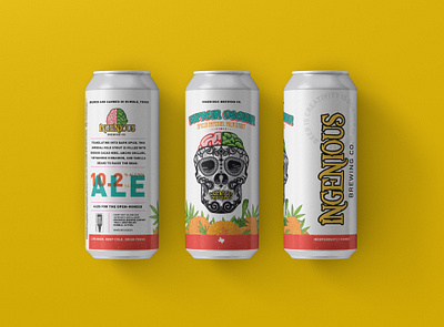 Ingenious Brewing Can Label Especia Oscura Mockup beer beer art beer branding beer can beer label design beer labels calavera craft beer dia de los muertos stout sugar skull