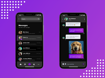 Messaging App Concept adobe xd design gradient interaction design interface minimal mockup photoshop ui ux uxdesign uxui