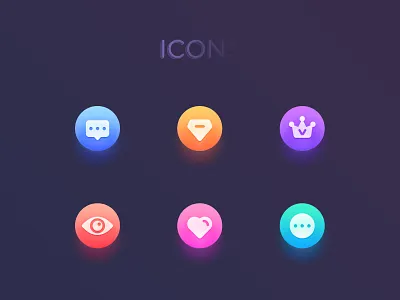 Icons app color colorful colors design flat icon icons mobile set ui ux vector