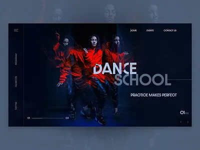 dance branding dance dance studio design icon landingpage typography ui ux web website