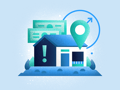 Blog Post Element branding design house icon illustration location money photoshop texture