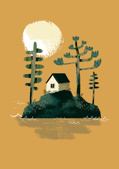 Island Home archipelago cottage digitalart digitalillustration illustration island landscape photoshop photoshop art