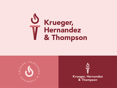 KHT Logo branding design flame law logo torch type vector