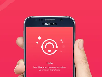 HEX- Personal Assistant adobe xd branding design logo mobile app ui ux visual design