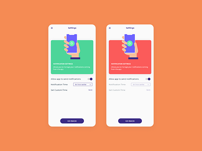 Notification Settings - Karkhana Mobile App dailyui dribbble flat design illustration karkhana minimal mobile app nepal notifications settings