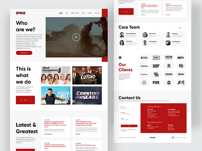 Creative Content Company - Spoke Studios agency clean clients contact design interaction interface landingpage minimal movie news spokestudios team ui userinterface ux