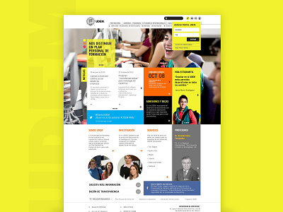 Universidad de Monterrey clean cleanui color education flat flatdesign mexico minimal modern shape ui university ux uxdesign web webdesign young