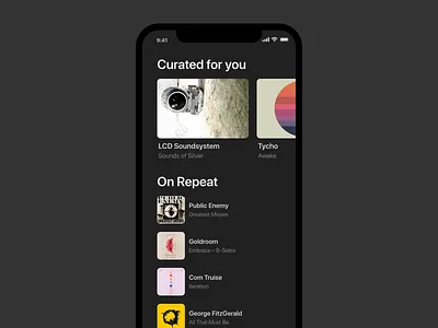 Pull to Refresh adobexd app black concept darkmode design ios mobile motion music refresh ui ux