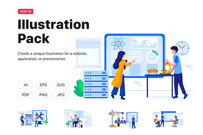 Piston - Illustration Pack abstract app banner character empty flat header illustration infographic isometric landing mobile modern on boarding onboarding page states ui web