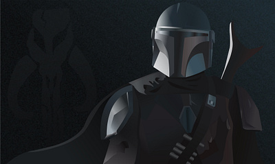 The Mandalorian adobe illustrator disney disney art gradient gradient design graphic graphic design illustration illustrator mandalorian star wars the mandalorian vector vector art