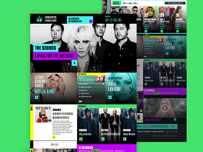 GDL Concerts color dark ui layout magazine magazine design music news ui ux web design