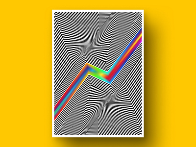 Lightning abstract plakat background black white geometric card graphic design kinetic geometry modern poster op art optical illusion striped pattern visual effect zig zag lightning