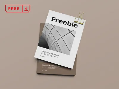 Magazine Mockup branding bundle design download font free freebie icon identity logotype magazine magazine cover mockup psd template typography