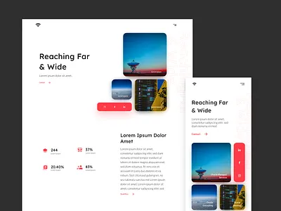 Broadcasting Website Light Mode Concept adobe adobe xd animation broadcasting concept design satellite satellites ui ux website xd