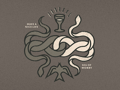 Have a Nice Life Serpents album art animal bird dove illustration music mystery occult serpent snake spells texture vinyl