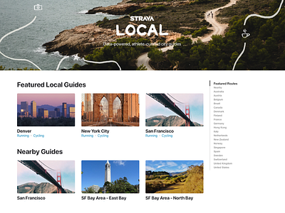 Strava Local Navigation city guides featured routes local routes seo web navigation