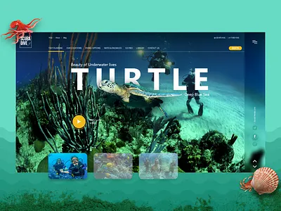 Scuba-Diving-Landing-Page sea travel ui uidesign underwater website
