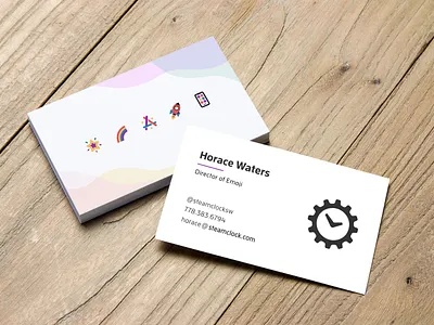 Business Cards 🎉 brand business cards emoji illustration marketing steamclock